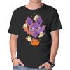 Unisex Crew Neck T-Shirt Candy Bat Graphic Short Sleeve Casual Tee