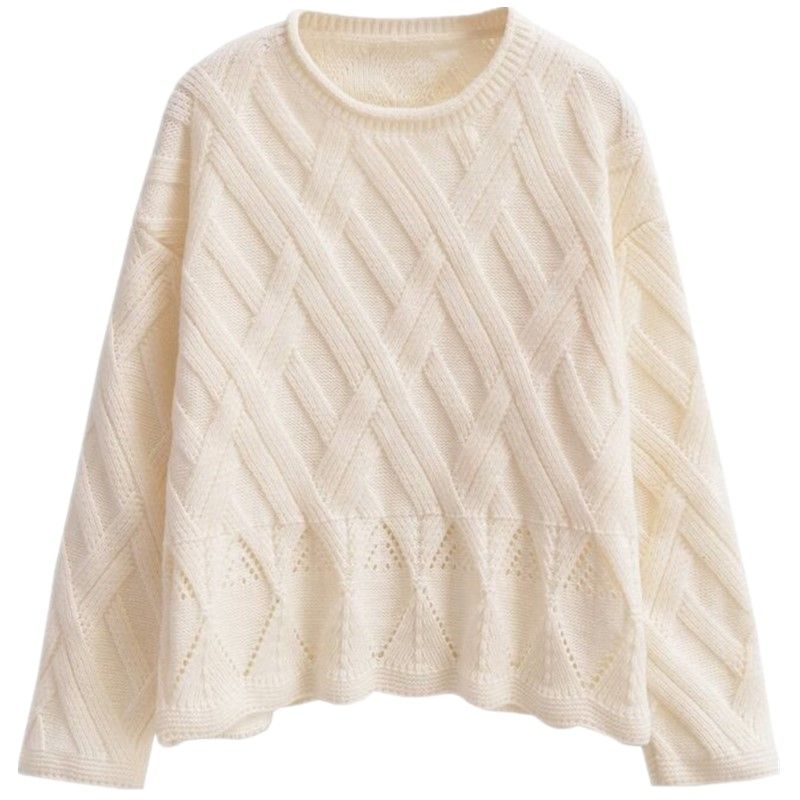 Fashion Style 2023 Fall and Winter New Arrival Women's Clothing Slimming Versatile Long Sleeves Idle Style Design Twisted Short Sweater