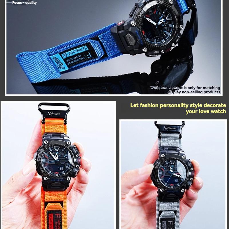 Für Casio G-SHOCK Aviation Dominator 5635 GR-B200 Modifizierte Kletter-Canvas-Nylon-Uhr mit Tauchzubehör für Herren