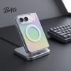 Scratch Resistant Hard Shell for iPhoneDuo Case, Magnetic Phone Transparent Gradient Acrylic Case with Alignment Charging Cover Built-in Wireless