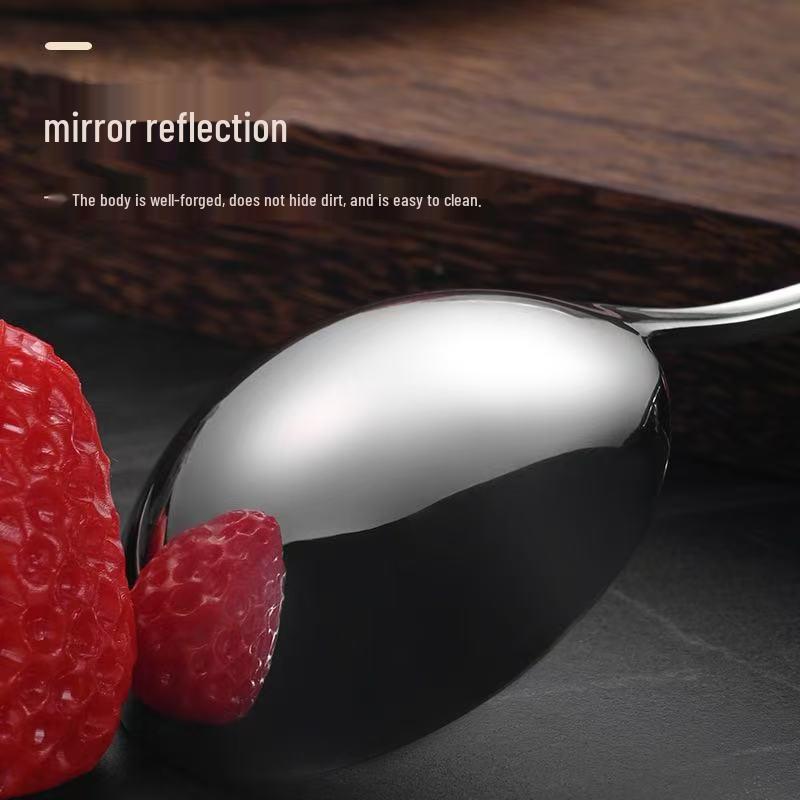 316 Stainless Steel Long Handle Spoon - Deepened, Thickened, for Household Use: Dessert, Teaspoon, Soup, and Stirring.