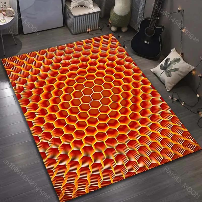 1PC Hexagonal Honeycomb Pattern Carpet for Bedroom Living Room Bedside Sofa Floor Mat Modern Home Decor Rug Next Day Shipping