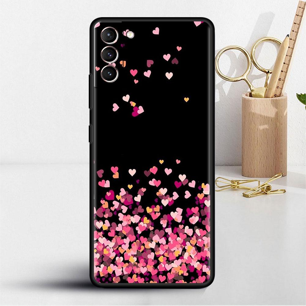 Case For Samsung Galaxy S22 S20 Ultra S21 FE S10 S9 Plus Note 20 10 Lite 9 Soft Phone Cover Shell LOVE Heart