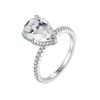 Elegant 4CT Teardrop Moissanite Ring for Women - S925 Sterling Silver, Classic Light Luxury Design.