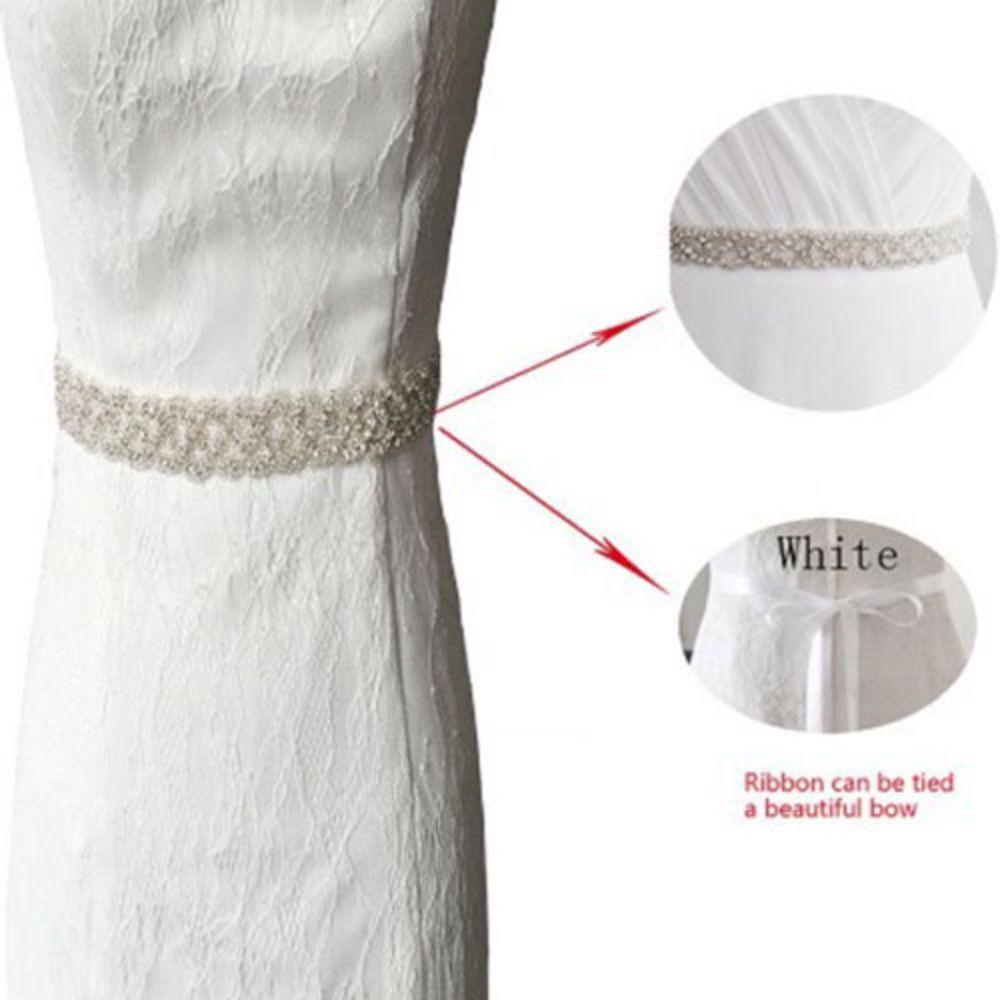 Zircon Bride Belt Women Girdle Wedding Lace-up Belt Fashion Crystal Dress Belt  Gift