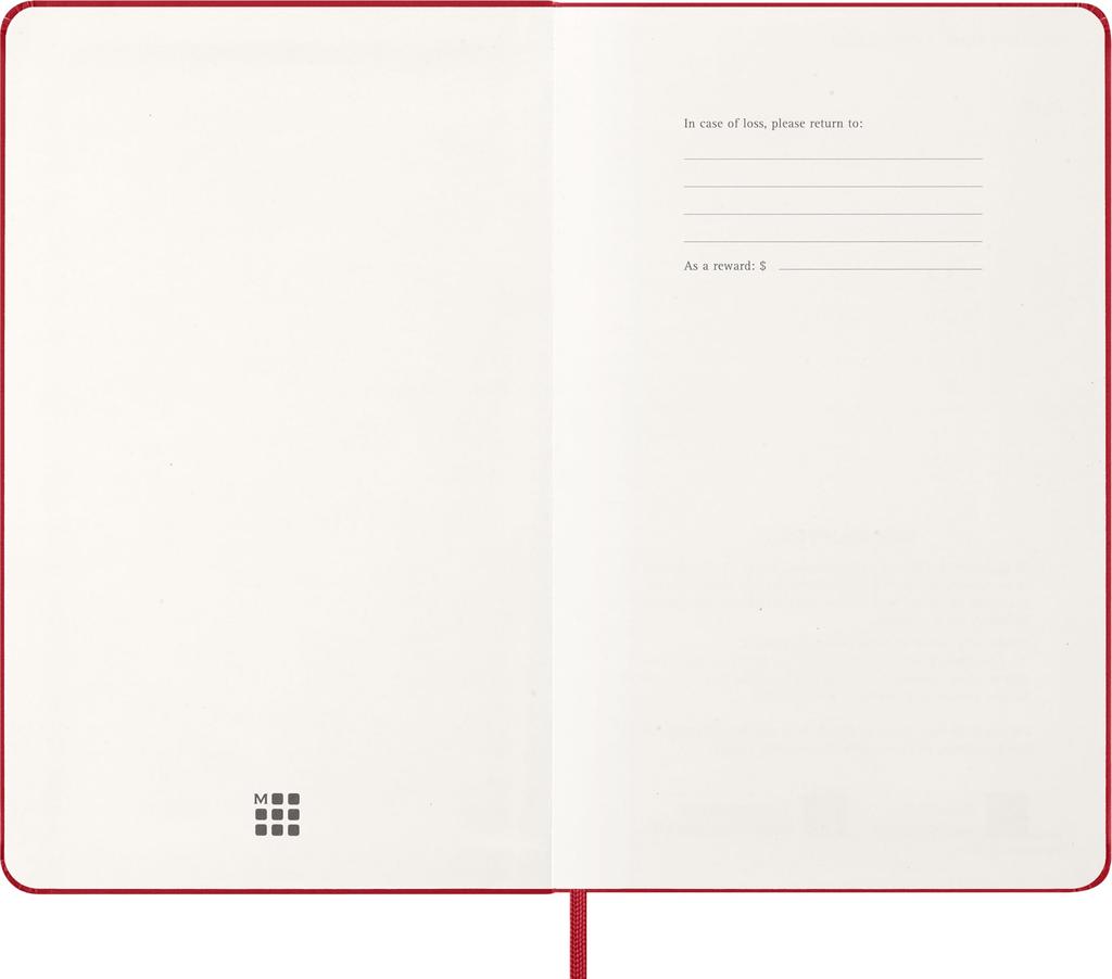 Moleskine 2026 January Weekly Large Size x Scarlet DHF212WN3Y26 Planner, Start, 12-Month Diary, (13cm 21cm), Hardcover, Red,