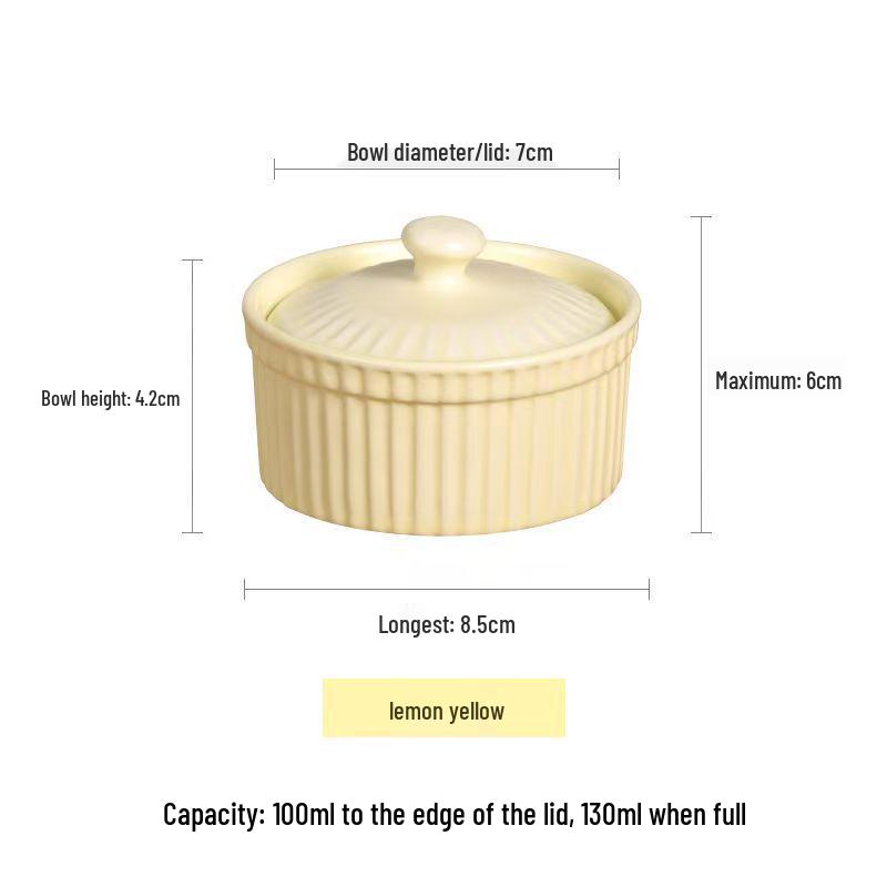 

Набор керамических форм для суфле и десертов лимонно-желтый