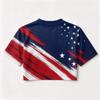 T-shirt court à col en V et manches courtes pour femme, avec imprimé football, pour un look décontracté d'été