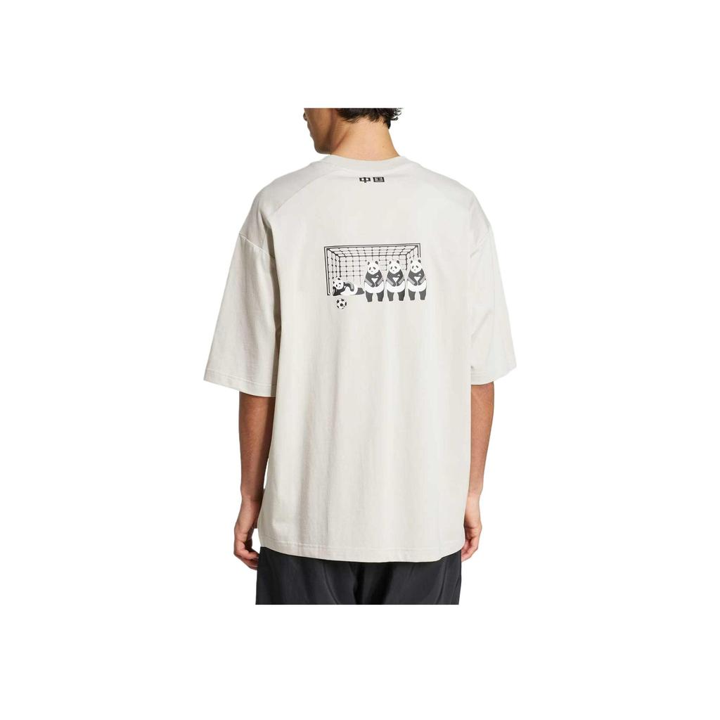 adidas Panda Goal T Logo Print Sportlich Lässig Rundhals Kurzarm T-Shirt Unisex Oberteile Miracle-Bauxite-Braun JZ3271