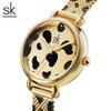 SK Quartz Women's Watch - Gold Leopard Print, Waterproof, Personalized Niche Shenzhen Design.