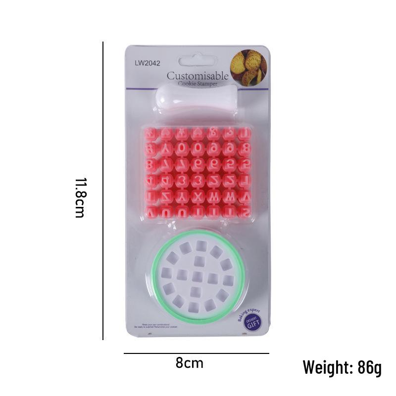 English Letters & Symbols Cookie Mold Stamp - DIY Baking Tool