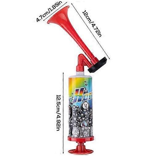 Pack of 2 Air Horns - Handheld Air Pressure Horns, Stadium Football Bugle & Sports Event Fanfare
