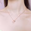 [Rosemont] Silver Rose Quartz Heart Necklace Rc24B11A