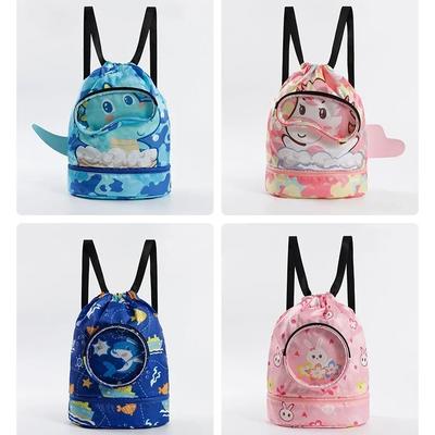 Kinder Cartoon Schwimmtasche Wasserdicht für Kinder Frauen Nass Trocken Kleidung mit Schuhen Brillen Aufbewahrungsbeutel Pool Sport Rucksack