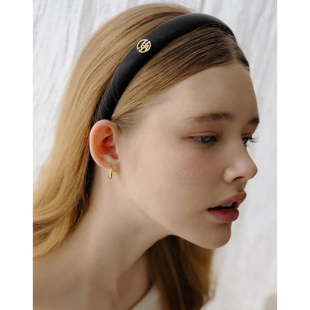 HLD017 Basic satin hairband Black