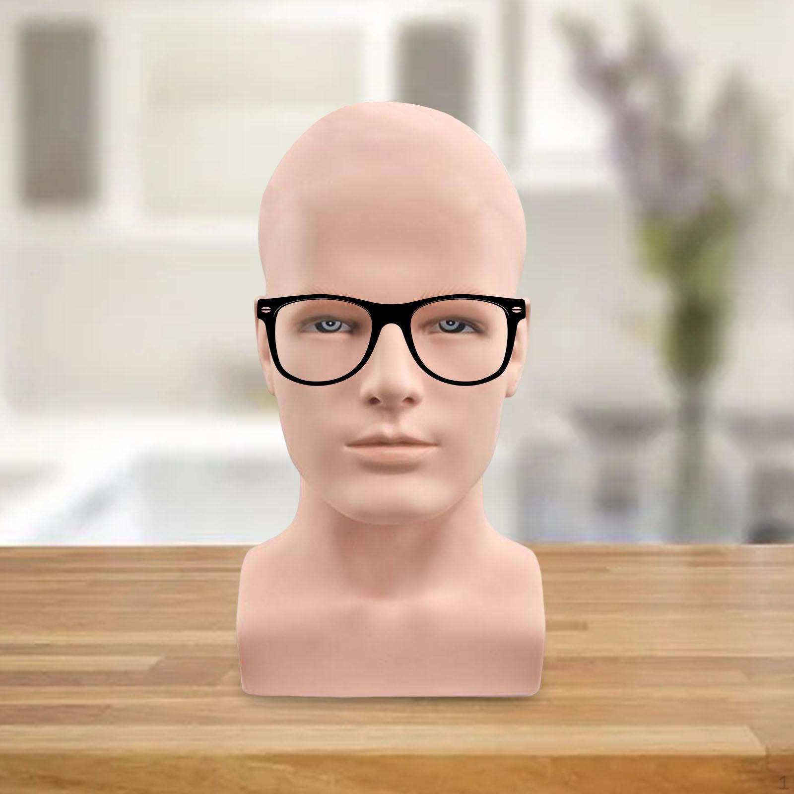 Male Mannequin Head, Model Head Manikin Display Prop Professional for Hat