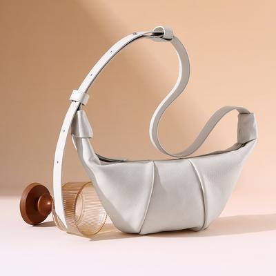 Leder Damen Handtaschen, Retro vielseitige Knödeltaschen, High-End-Gefühl, große Kapazität Croissants, modische Nischen Umhängetaschen.
