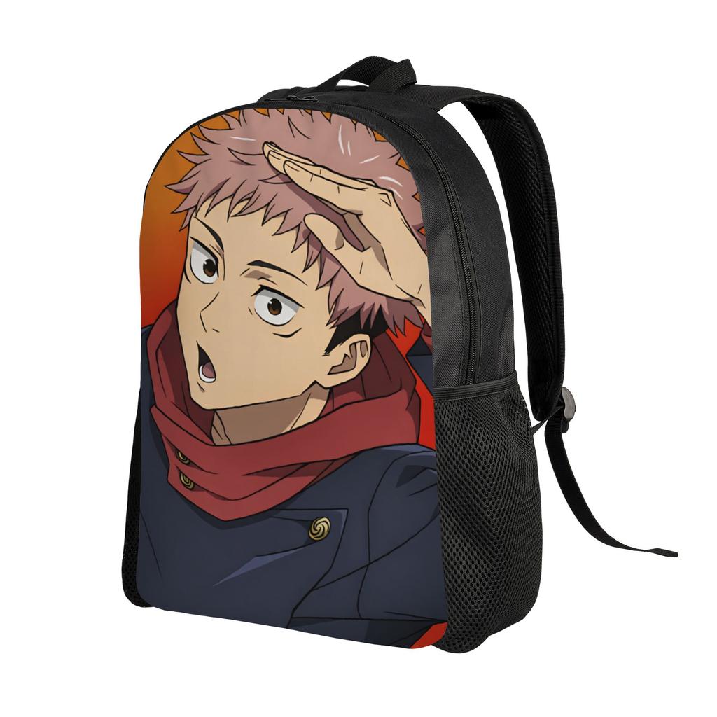 Zaino Yuji Itadori J-Jujutsu Kaisens Studente Unisex Poliestere Zaini Quotidiani Traspiranti Carini Borse per Scuola Superiore Rucksack