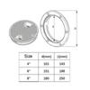 4 6 8 inch Deck Plate ABS Hatch Cover Durable Deck Inspection Access  Boat Yacht Marine Accessories