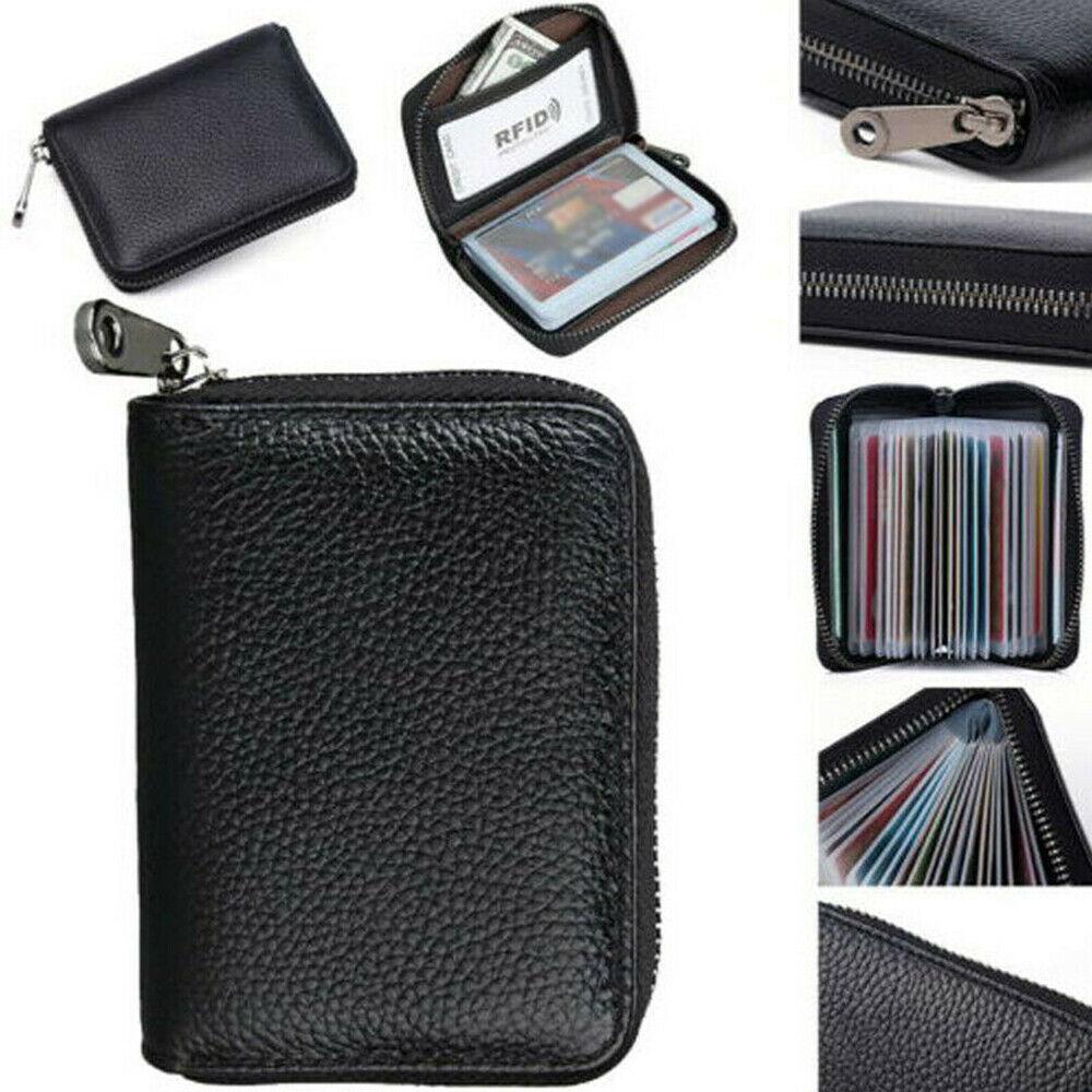 Business Card Holder Wallet Men Bank Card/ID Card/Credit Card Holder 22 Bits Card Wallet RFID Blocking Protects Case Coin Purse
