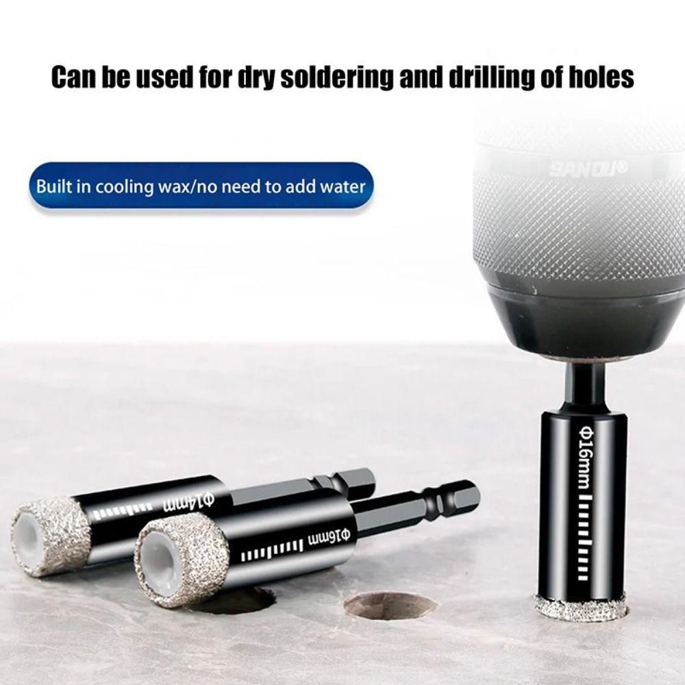 6Pcs Hex Shank Tile Hole Opener Dry-drilling Tile Drill Bit  Granite Drilling