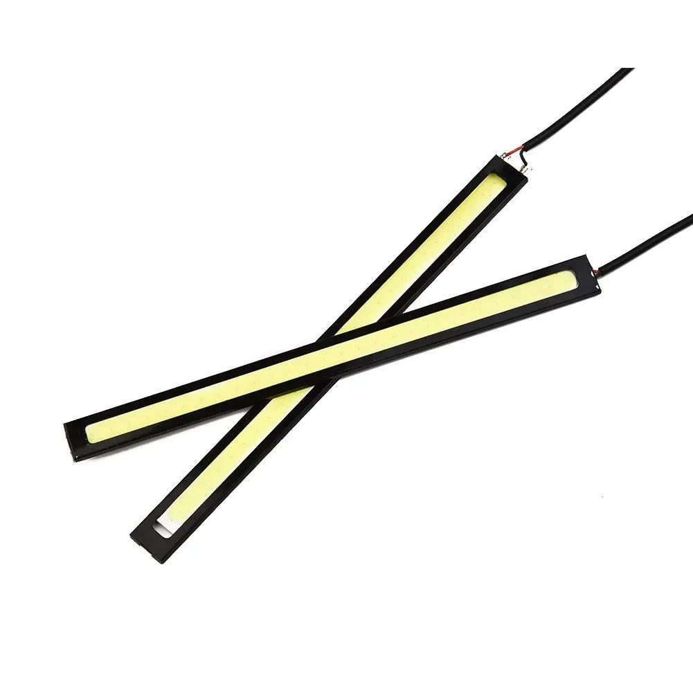 2 Pcs Cars LED COB Bulb 12V 6000K White Panel DRL Interior Lights External Atmosphere Lamp Daytime Running Lights Work Lights S