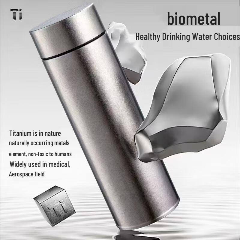 FUBOLAI Pure Titanium Insulated Portable Tea Cup 500ml
