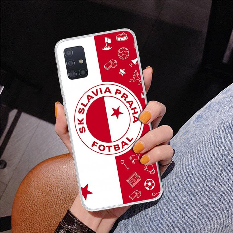 Sk Slavia Praha Czech Republic Phone Case For Samsung Galaxy A52 A32 A22 A12 A51 A31 A50S A30S A20S A10S Note 20 Ultra 10 Plus S