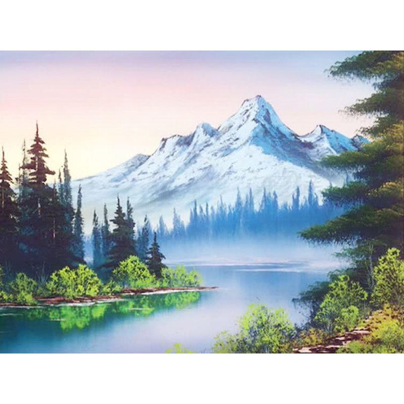 

5D Алмазная картина Горная река Полный Алмазная вышивка Мозаика Крест Пейзаж Декор для дома Full Round 20x30CM