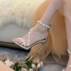 Fashion Fashion Temperament Women Shoes Summer New Round Toe Heels Comfort Non Slip Women's Sandals Simple Versatile Women Heels Sandals