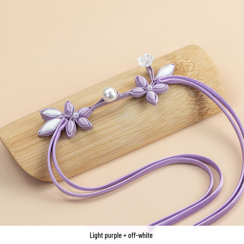 Cherry Blossom Pearl Buckle - Handmade Qipao Style Buttons for Hanfu & Tang Suit