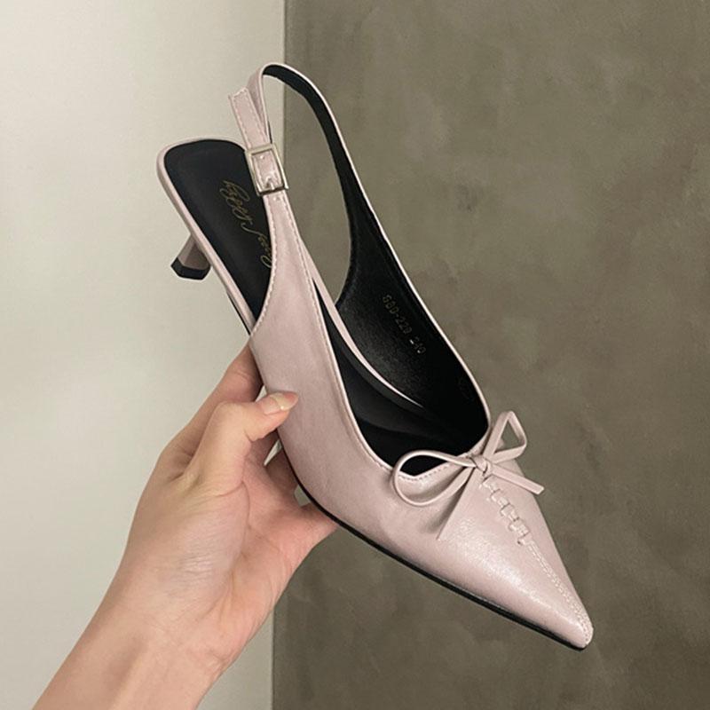 Fashion 2025 New Pumps Women Stiletto Heels 5cm Shoes Female Buckle Strap Footwear Fashion Pointed Toe Party Ladies Medium Heels Shoes