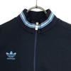 Adidas 80er Vintage hergestellt von Descente Kleeblatt-Logo Langarm Trainingsjacke Kinder Gebraucht
