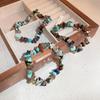 Vintage French Style T-Shaped Pearl Buckle Heart Bracelet for Women