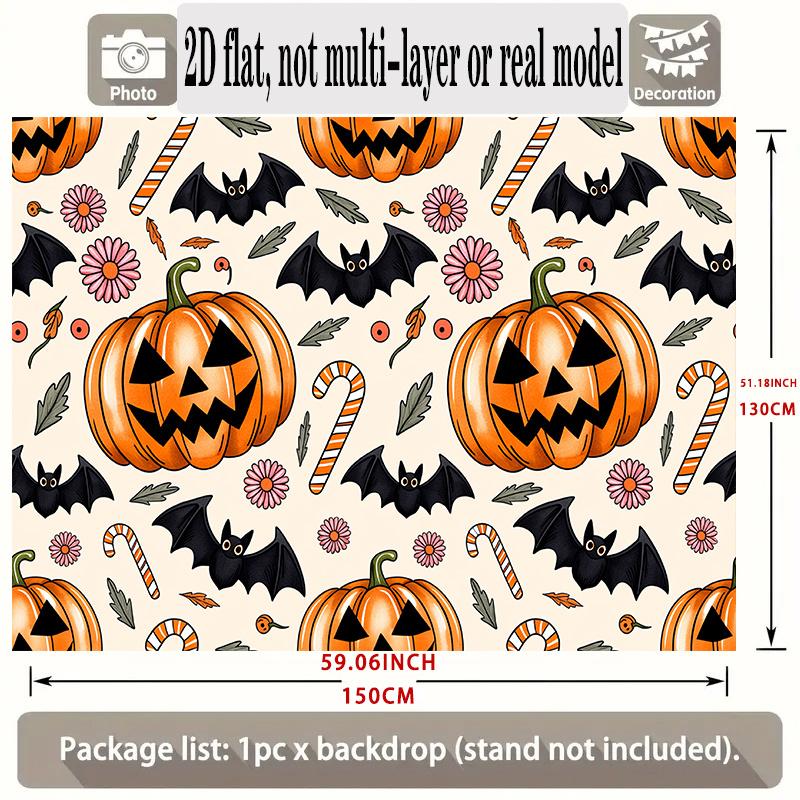 Party Backdrop Halloween Flat Banners Pumpkin Candy Corn Celebrations Wedding Enthusiasts Photo Background Decor Front Door Decor