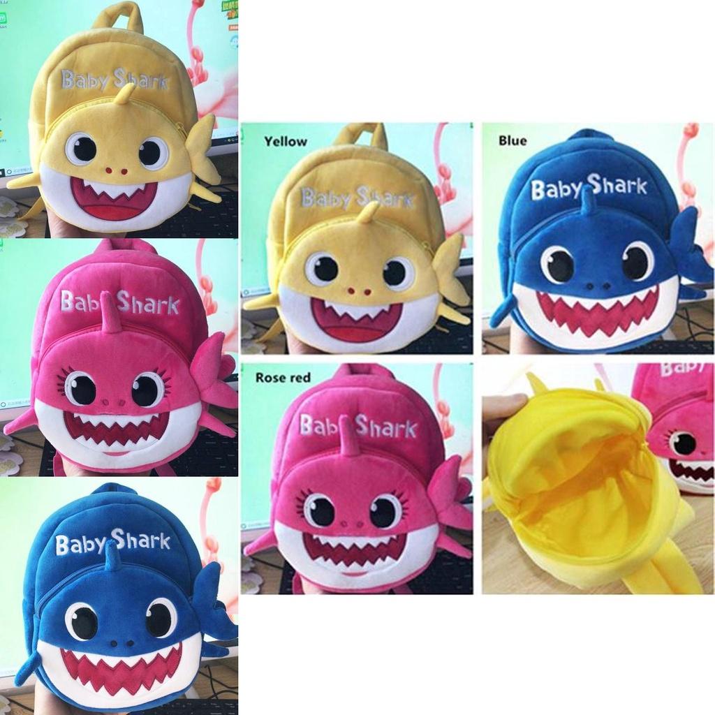 Baby Shark Plush Backpack For Kids Cute Soft Shoulder Bag Childrens Schoolbag Gift
