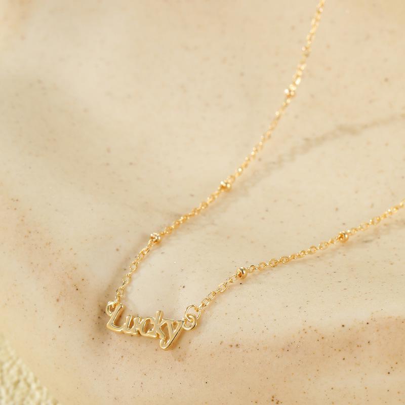 

925 Sterling Silver Letter Pendant Necklace - Women s Simple Lock Clavicle Chain Fashion Choker 925 Sterling Silver