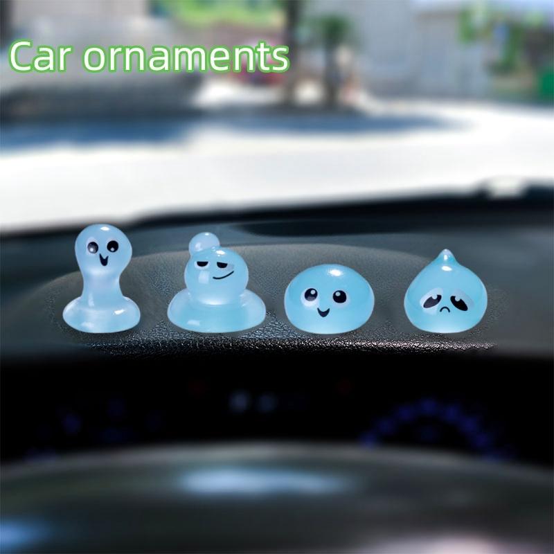30/50Pc Luminous Mini Resin Ghost Figurines Water Spirit Collectible Bonsai Statues  For Room Diy Crafts Miniature Garden Decor