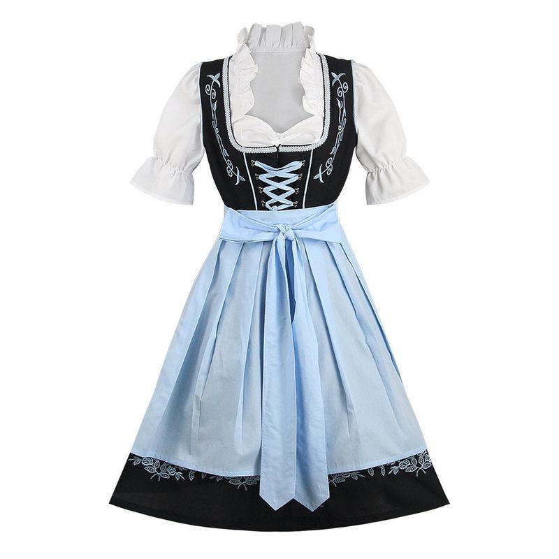 Halloween Costume, Oktoberfest Dress, European and American Carnival Embroidered Maid Outfit, Role-Playing Cosplay Outfit