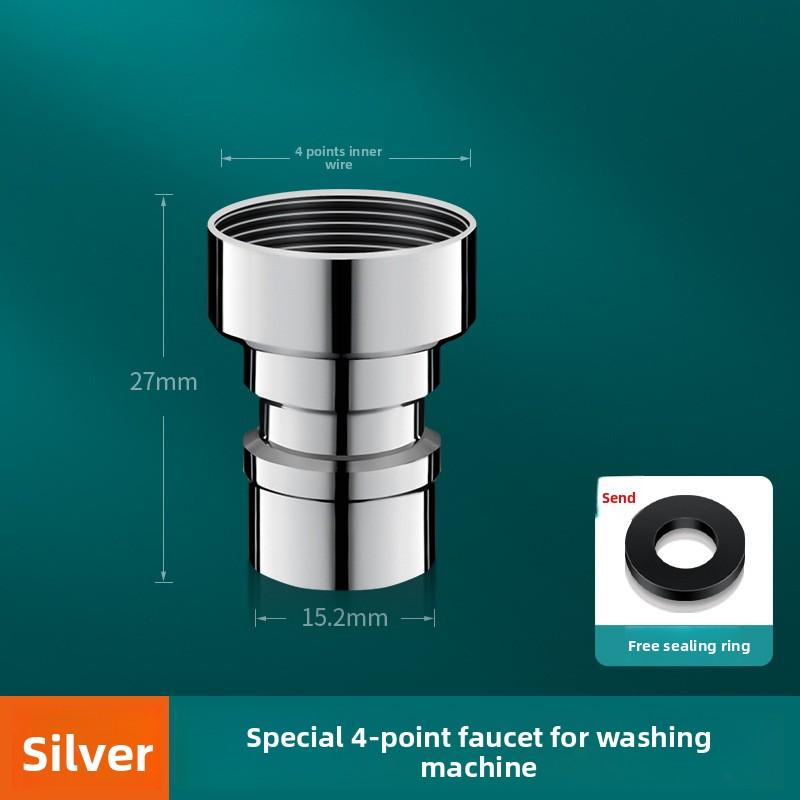 3/4" 1/2''Thread Connector Faucet Hose Tap Water Adapter Quick Connector Water Pipe Fittings Home Replacement Accessory