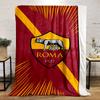 AS Roma Logo Design Printed Flannel Blanket for Bedroom, Living Room, Sofa, and Nap