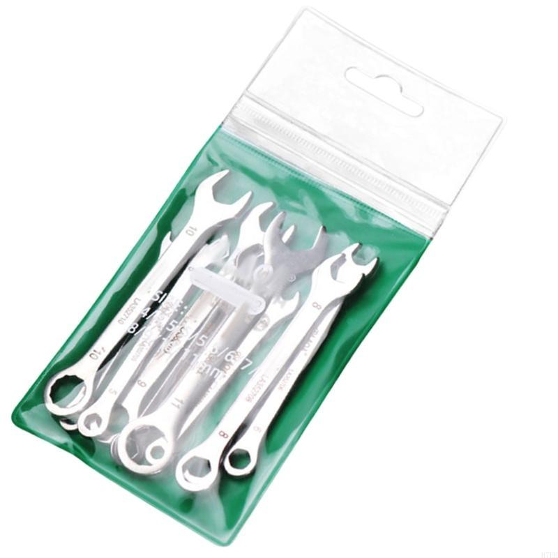 H7EE Multifunction 8/10 Piece Double Open End Wrench Set for Automotive and Home Use