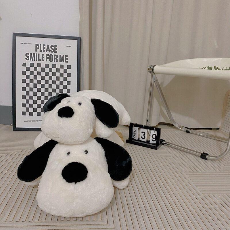 Cute Black And White Pug Dog Plush Toy For Girls, Perfect Bed Companion Best Gift For Besties' Birthday