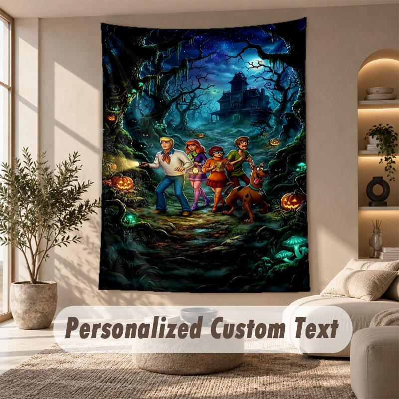 Wall Hanging Tapestry Art Cloth Bedroom Room Background DecorScooby-Doo