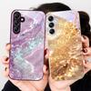 Flowing Gold Black For Samsung Galaxy A01 A02 A03 Core A04 A14 4G A13 54 34 31 20 25 23 22 5G S21 Ultra S20 Glass Phone Case