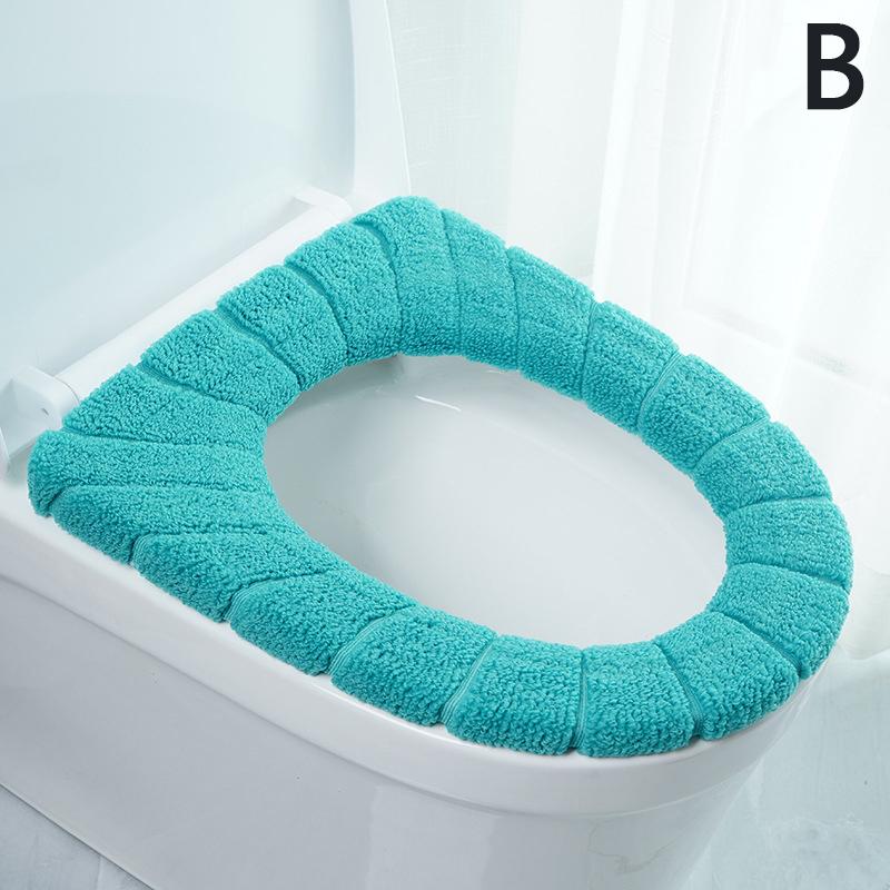 

1Pc Keep Warm Pumpkin Pattern Closestool Mat Double Color Bathroom Accessories Knitting O-shape Home Decor Toilet Seat Cover