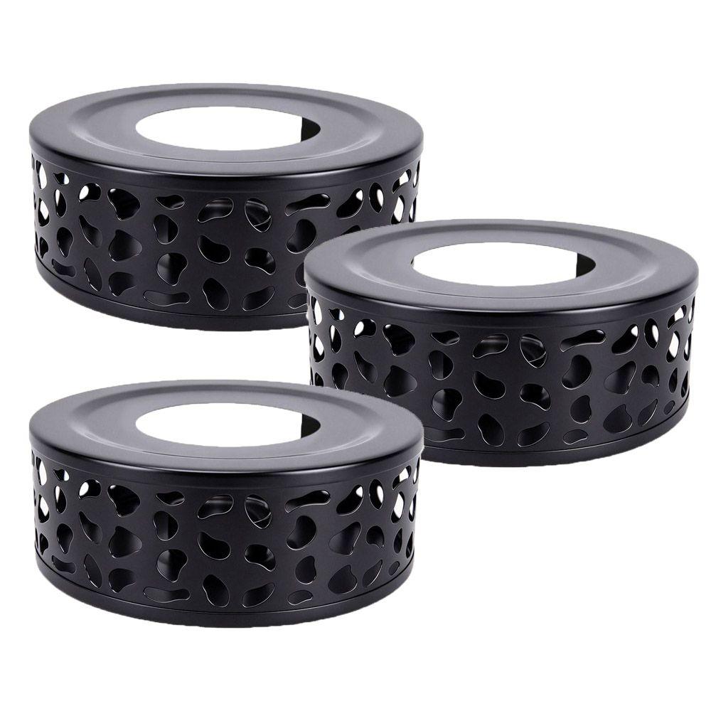 3 PCS Set 5.91 Inch Base Teapot Warmer Brushed Finish Heating Base Durable Tea Warmer Base For Tea