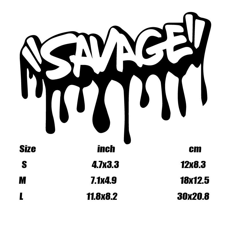 "SAVAGE"Sticker,Car Stickers, Vinyl Decals - For Cars, Trucks, Walls, Laptops, Windows, Motorcycles, Bumpers Or Crafts