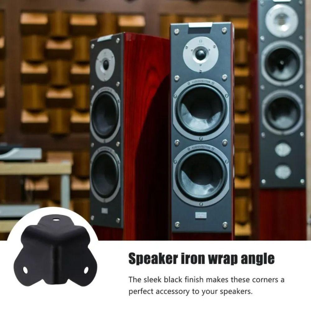 Black Speaker Corner Protectors Iron Speaker Wrap Angle Corner Covers  Speaker Accessories