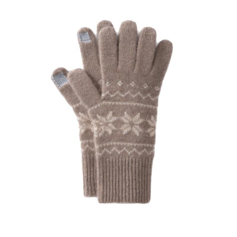 100% Cashmere Knitted Fingerless Gloves Men Women Warm Winter Driving Touchscreen Compatible